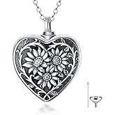 Dorunmo Urn Necklaces for Ashes 925 Sterling Silver Ashes Necklace Urns for Human Memorial Cremation Jewelry