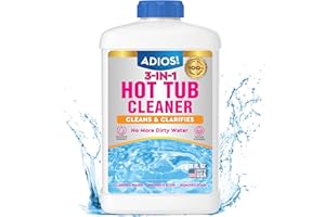ADIOS! 3-in-1 Spa Cleaner - Clarifies Water, Stops Scum and Removes Foam, Works with Chlorine and Bromine 16oz