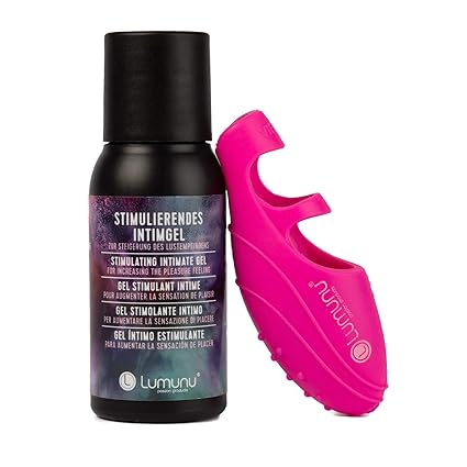 Deluxe 2-teiliges Sex-Toy-Set bestehend aus Finger-Vibrator & Klitoris-Gel (50ml), zur Massage der Klitoris und des G-Punkts,