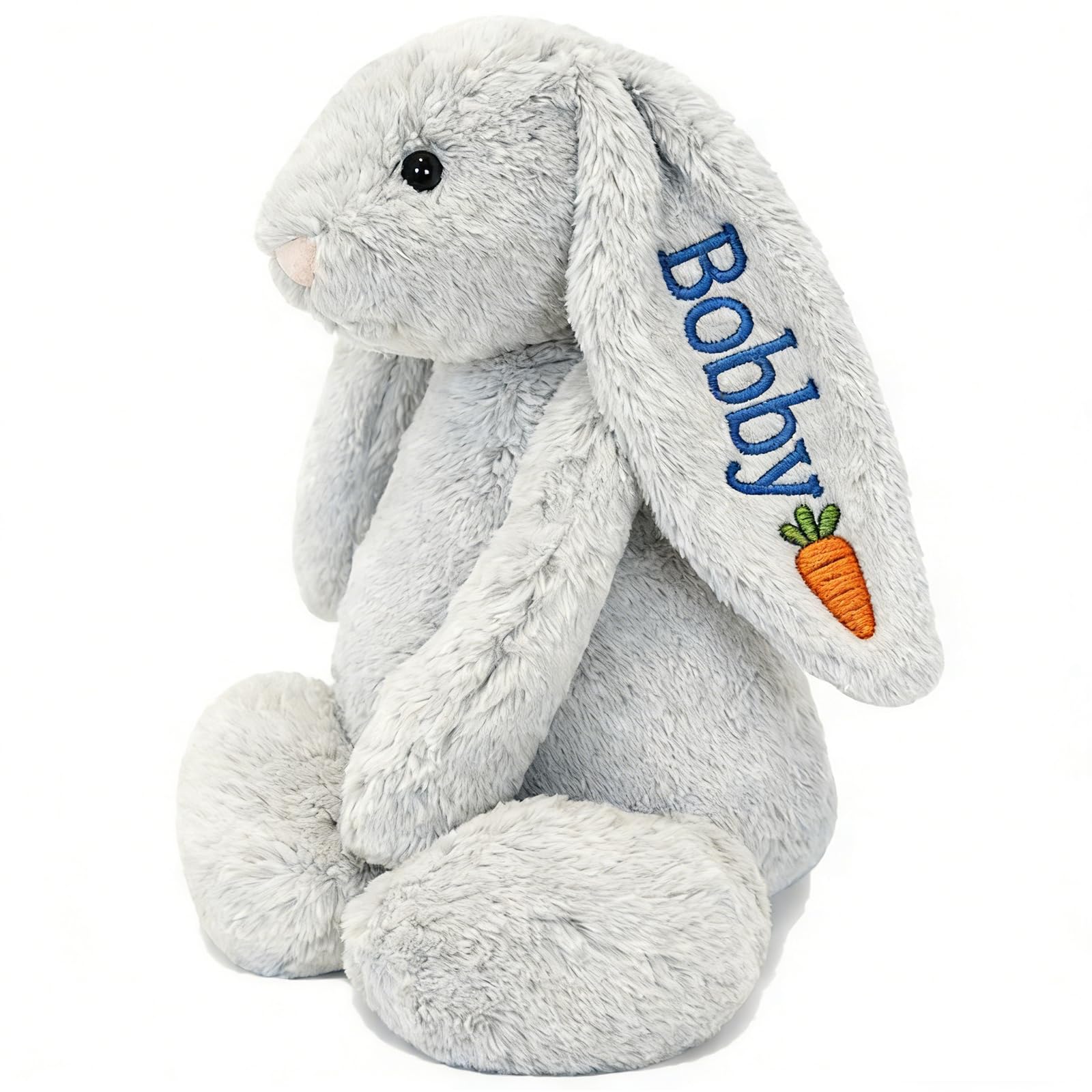 INDERO Personalized Easter Bunny Plush Custom Stuffed Animal with Name Embroidered Baby Gift Bunny Custom Plush Personalized Baby Gifts for Newborns and Toddlers