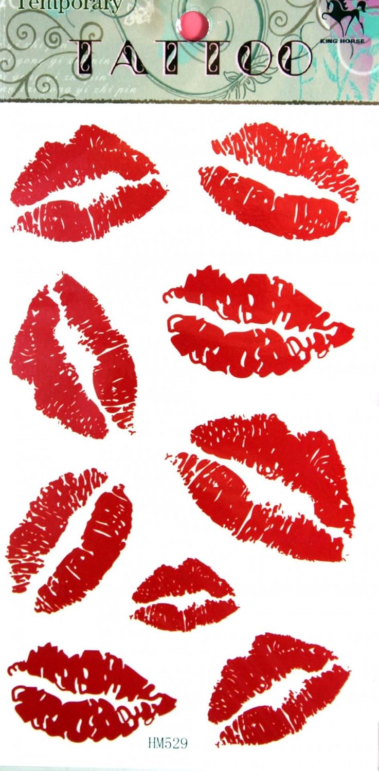 SPESTYLE waterproof non-toxic temporary tattoo stickersnew design red lip temporary temporary tattoos
