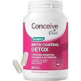 CONCEIVE PLUS Birth Control Detox Supplement - Prenatal Vitamins Best for Women - Support Hormone Balance & Ovarian Health - Essential for Women Trying to Conceive - Dietary Supplements - 60 Capsules
