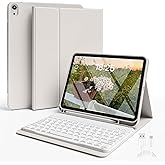GKABXY Keyboard Case for iPad Air 11 inch M3/M2 (2025/2024) & iPad Air 5th/4th Gen (2022/2020) 10.9-inch | Detachable Wireless Bluetooth Cover with Pencil Holder (Gray)