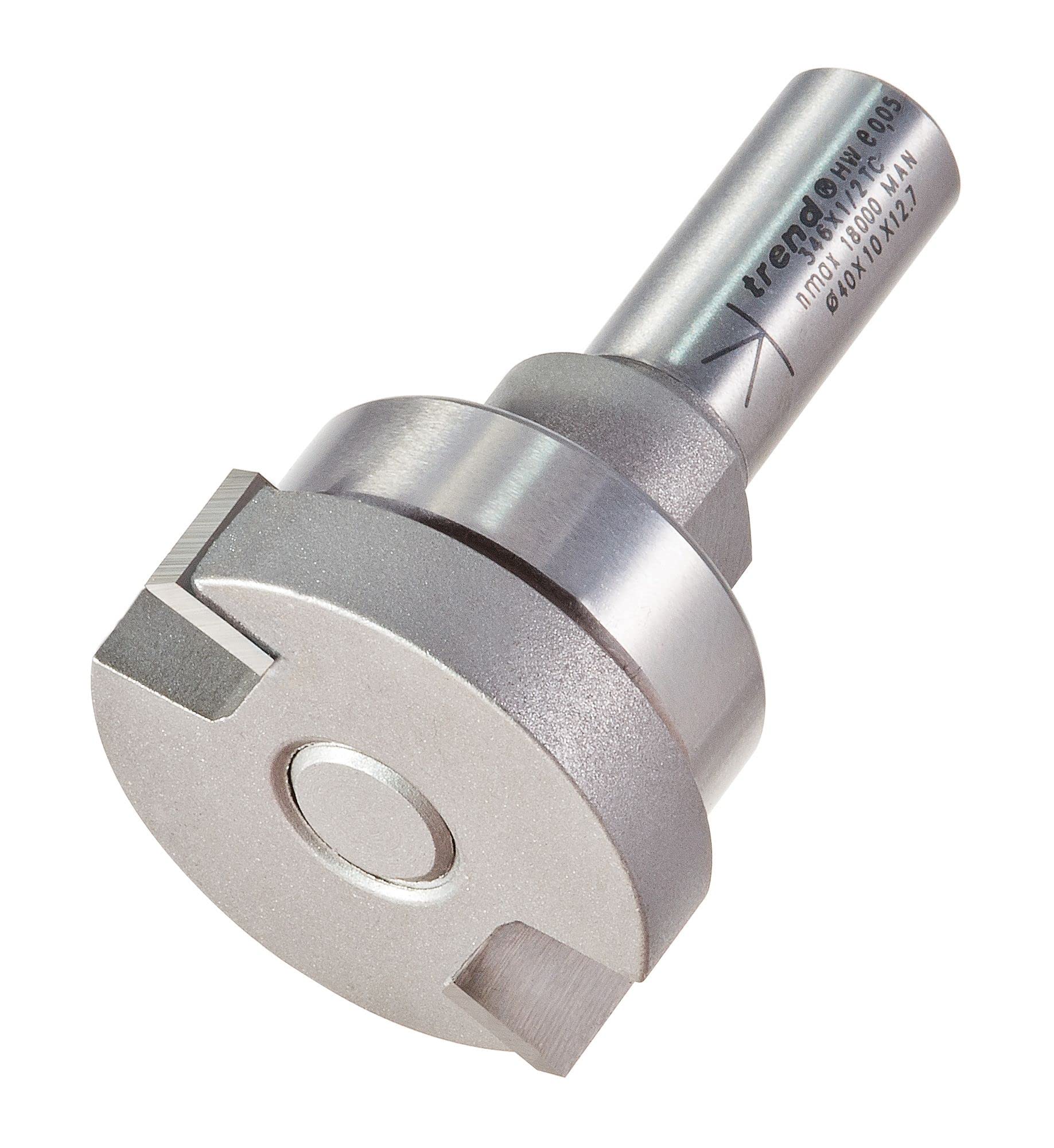 Trend Intumescent Router Cutter Bit, Used to Create an Effective Barrier to Fire and Smoke, 1/2 Inch Shank, 10mm Cut Diameter & 40mm Cut Length, 346X1/2TC