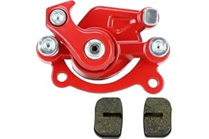 HIAORS Mini Bike Rear Disc Brakes Caliper with Brake Pads Replacement for Coleman CT100U CC100X Motovox MBX10 MBX11 79cc 97cc 100cc 105cc 2.8hp Mega Moto MM-B80 MM-B105 Baja DB30 TrailMaster Parts Red