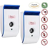 Everteco Repellente ad Ultrasuoni, Repellente Avanzato Contro Parassiti, Repellente Elettronico per Zanzara, Scarafaggi, Roditori, Mosche, Formiche, Ragni, Pulci, Topi (pacchetto di 2)