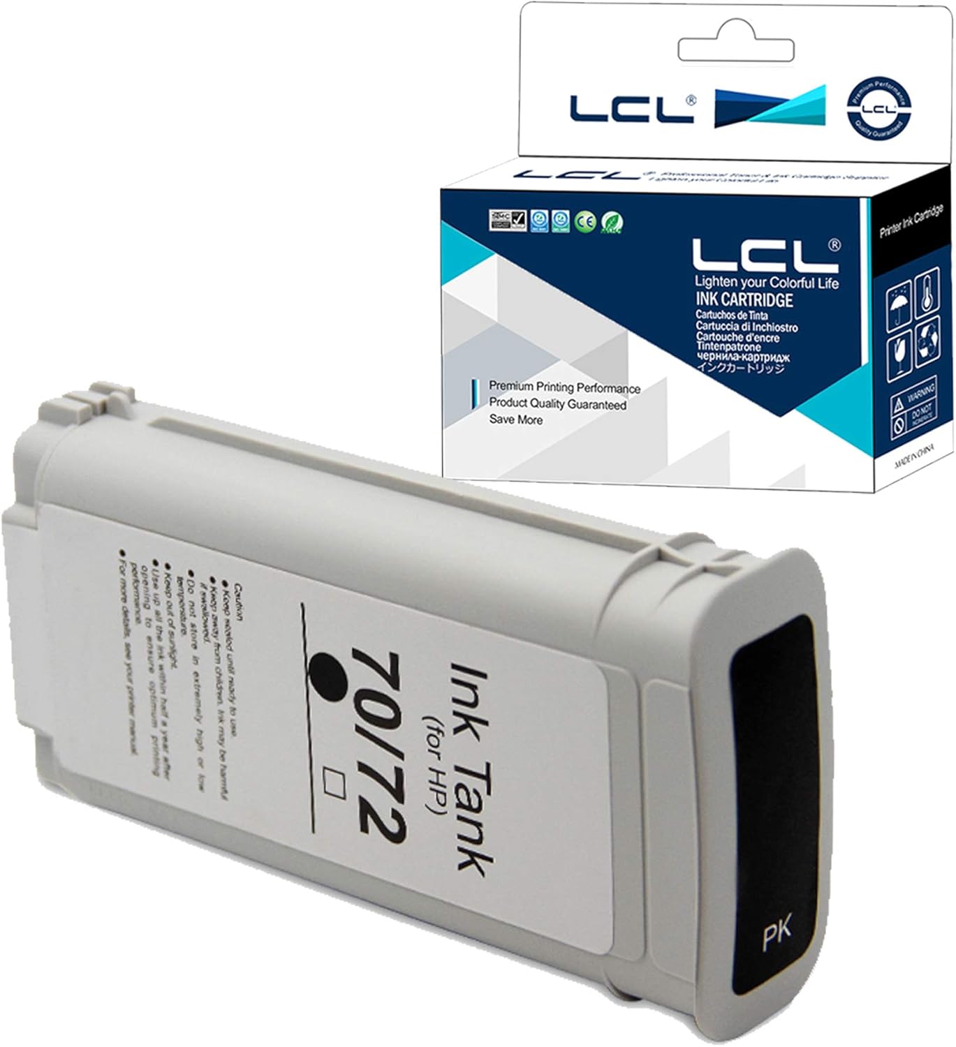 LCL Compatible Ink Cartridge 70 C9449A 135ML High Yield (1Pack Photo Black) Replacement for HP Designjet Z2100 Z3100 Z3100PS Z3200 Z3200PS Z5200 Z5400