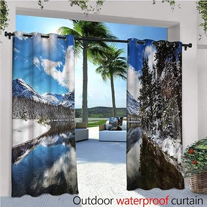 Amazon Com Warmfamily Winter Patio Curtains Tranquil National