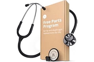 Greater Goods Dual-Head Stethoscope–Clinical Grade, Lightweight, High-Precision Sound, Ideal for Doctors, Nurses, Students, and Medical Professionals, FSA and HSA Eligible (Black and Stainless Steel)
