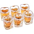 Srgeilzati Heart Shaped Shot Glasses Cute Bar Cart Accessories | Bar Cart Decor 2oz (6, Clear)