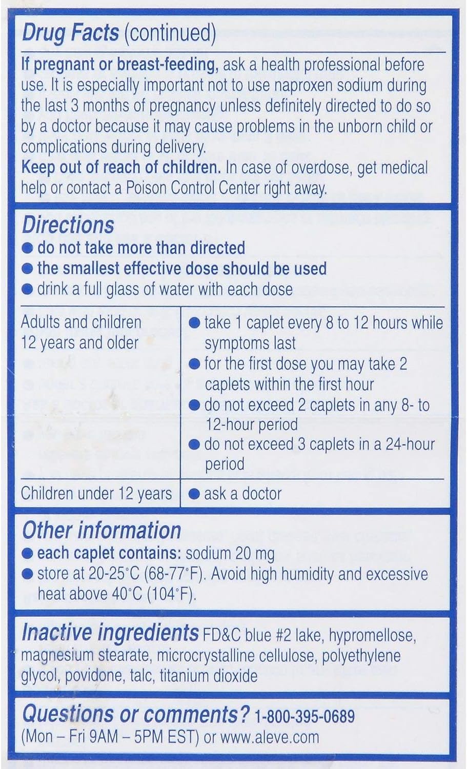 Aleve Naproxen Sodium Tablets (320 ct.): Health & Personal Care