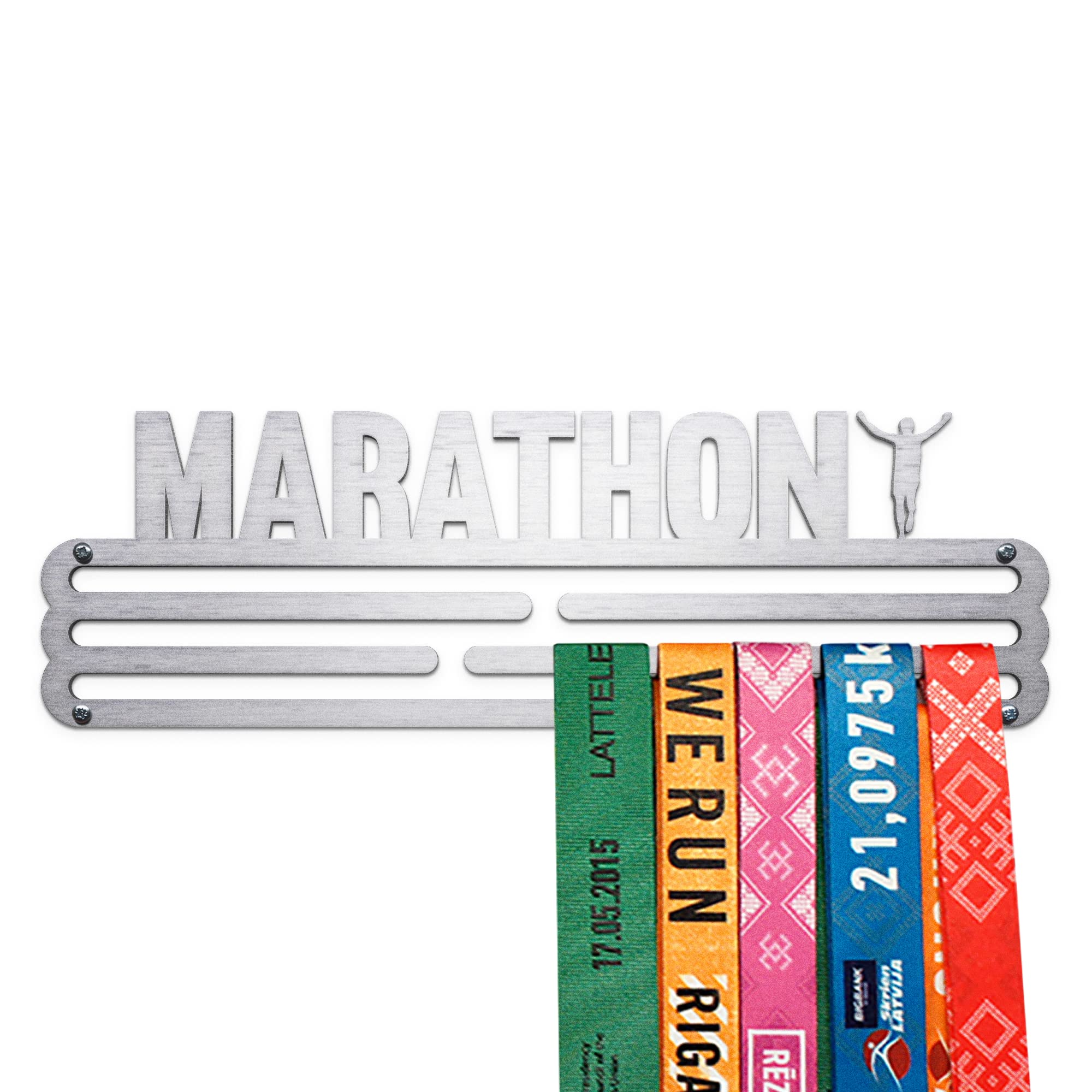 United Medals MARATHON Sport Medal Hanger Display | Stainless Steel Medal holder | Awards display rack for up to 30 medals