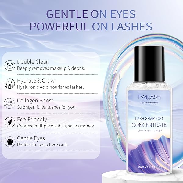 LASH SHAMPOO CONCENTRATE (150ML/ 5.12OZ): DEEP CLEANSE, LONG-LASTING HYDRATION, GENTLE FORMULA (SENSITIVE EYES & LASH EXTENSIONS MAKES UP TO 30.7OZ), 6 CUSTOMIZABLE FRAGRANCES (PASSION FRUIT)