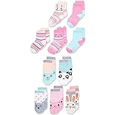 Cherokee baby-girls 10 Pack Novelty Crew Socks