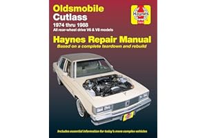 Oldsmobile Cutlass & Cutlass Supreme V6 & V8 Gas Engines (74-88) Haynes Repair Manual (Does not include info specific to diesel engine models. Includes coverage apart from specific exclusion noted)