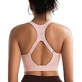 RUNNING GIRL Adjustable Straps High Impact Sports Bra for Women,High Support Workout Sports Bras with Sewn in Pads