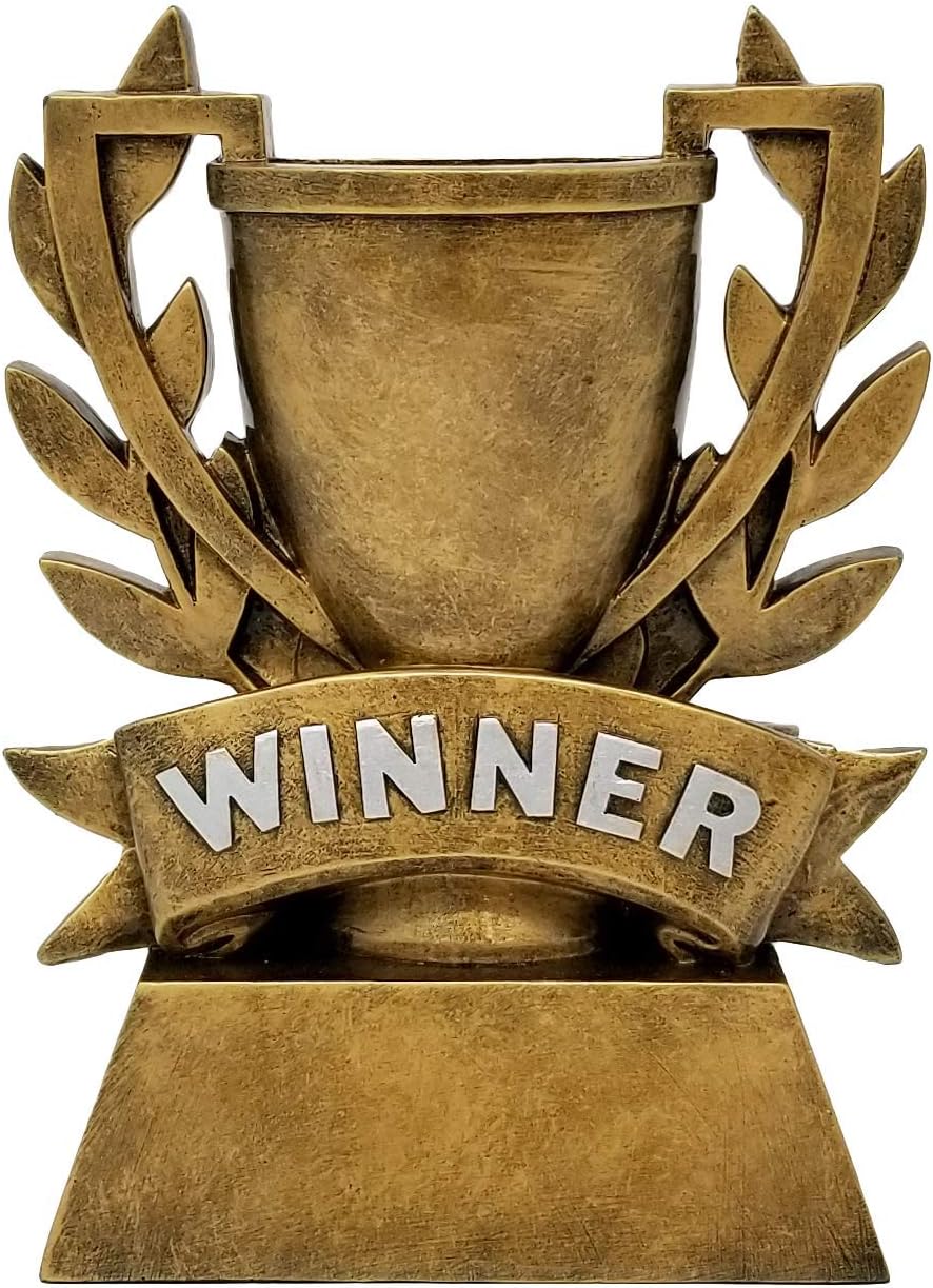 Decade Awards Winner Cup Trophy - Gold Laurel Wreath Winners Cup Award - 6 Inch Tall - Engraved Plate on Request : Sports & Outdoors