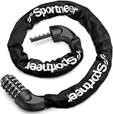 Sportneer High Security Bike Lock 5-Digit Resettable Chain Lock 80-150cm view 1