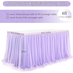 Purple Table Skirt for Baby Shower 6ft Tutu