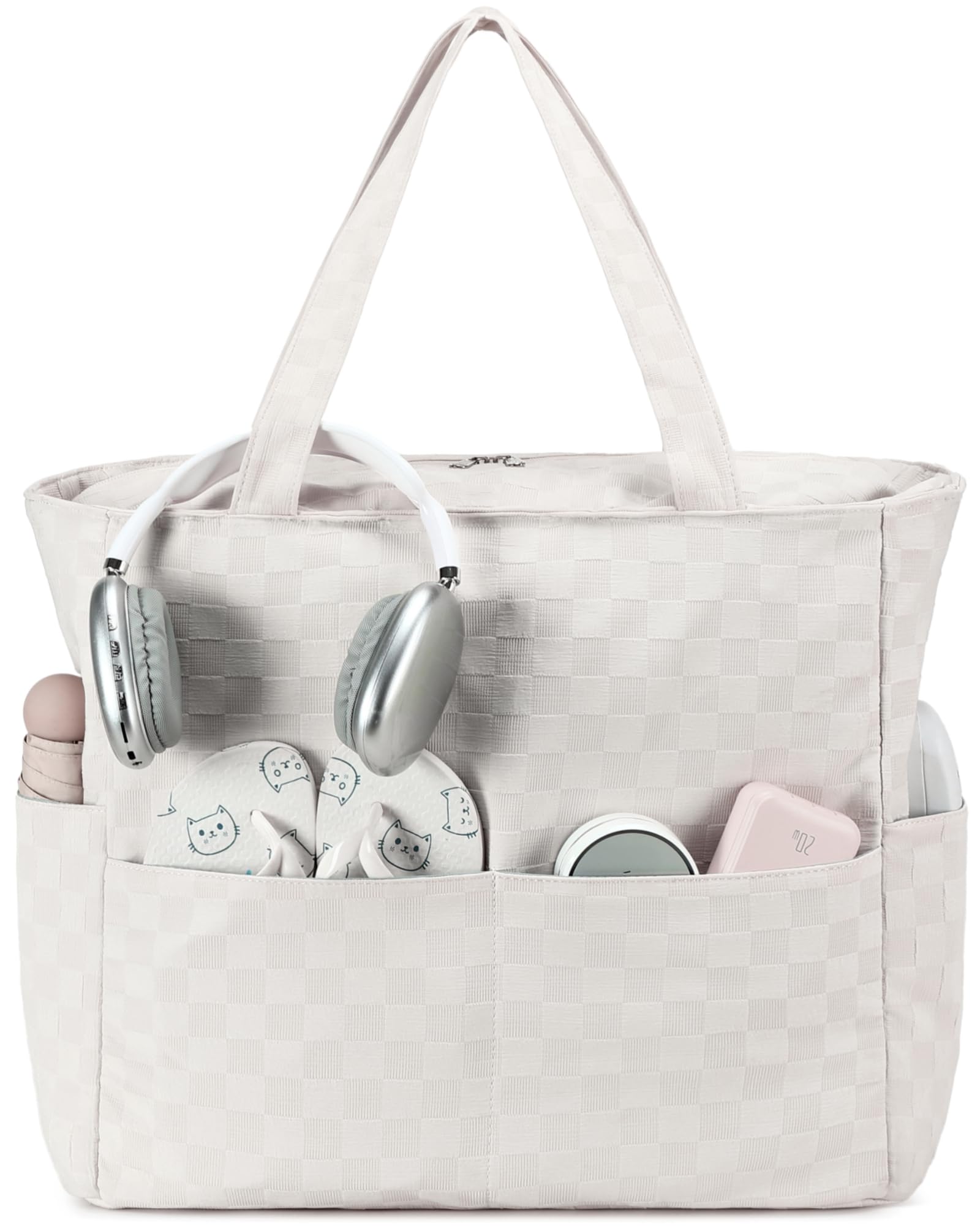 Photo 1 of (used, needs washing) Waterproof Beach Tote Pool Bags for Women Ladies Extra Large Gym Tote Carry On Bag With Wet Compartment for Weekender Travel