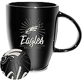Rico Industries NFL Football Sunburst 18oz Laser Engraved Ceramic Lustre Mug