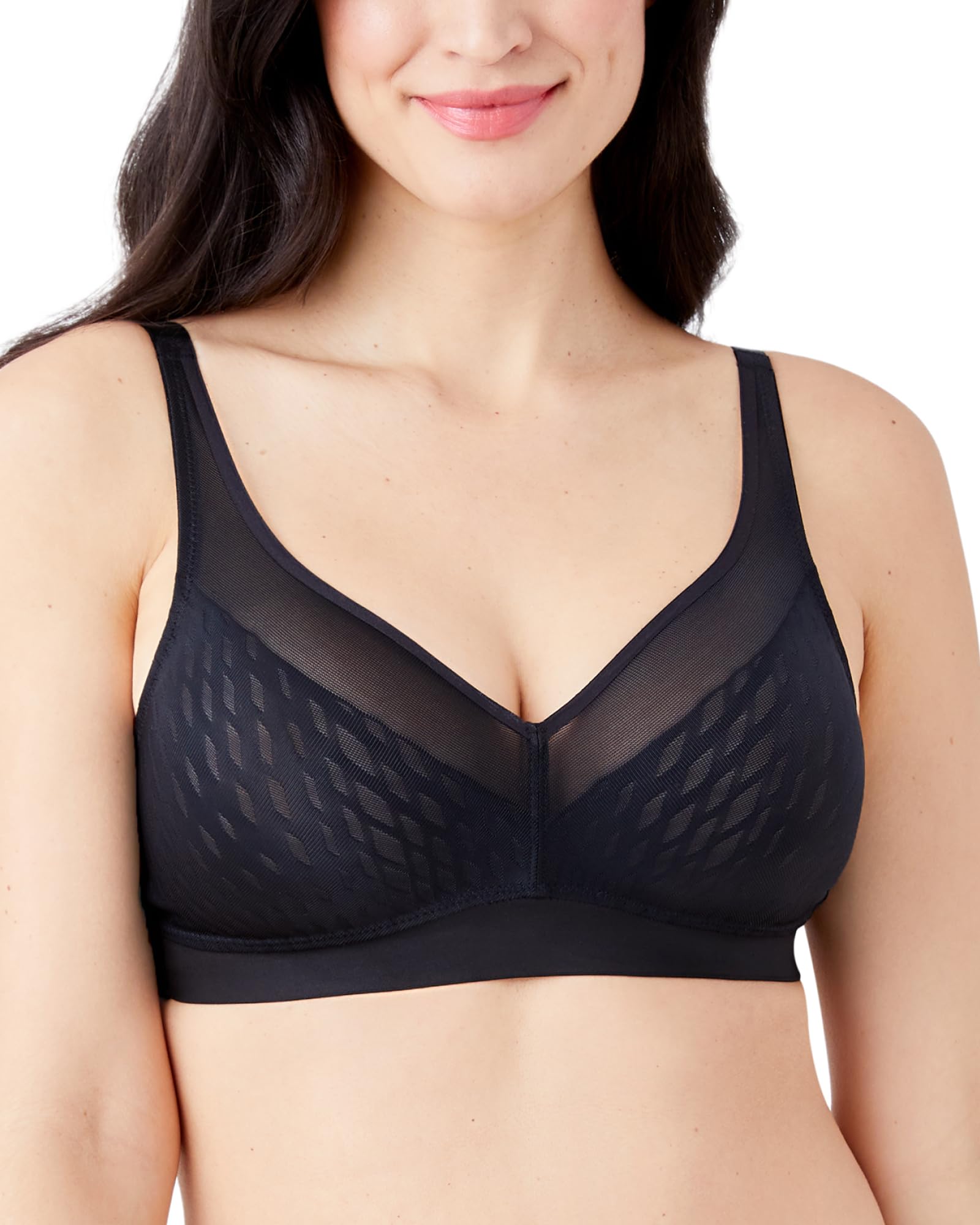 Photo 1 of Wacoal Women's Elevated Allure Unlined Wirefree Bra, Black, 40G