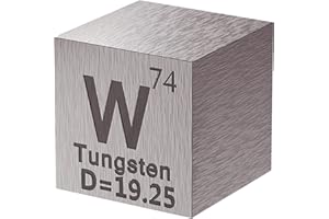 GALLANT METALS Tungsten Cube - Metal Element Cubes - Laser Engraved Density Cube Set for a Periodic Table of Elements Collection - (Tungsten, 1 inch)