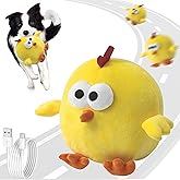 yewacne Interactive Dog Toys, Puppy Toys to Keep Them Busy, Rechargeable Squeaky Dog Toys, Bouncing Plush Chew Toy for Small Dogs for Boredom, Automatic Self Play Moving Music Toy