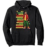 I Am Black Child History Month African American Kids Boys Pullover Hoodie