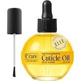 C CARE Sweet Almond Cuticle Oil for Nails, 2.5 oz &ndash; Overnight Cuticle Repair Oil for Dry Cuticles, Nail Strengthener &amp; Moisturizer, Includes Dropper &amp; Brush