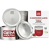 Forjars Gem Lids for Canning Jars - Stainless Steel, Rust - Proof - 50-pack - 78 mm diameter - Large Small Replacement Bulk S