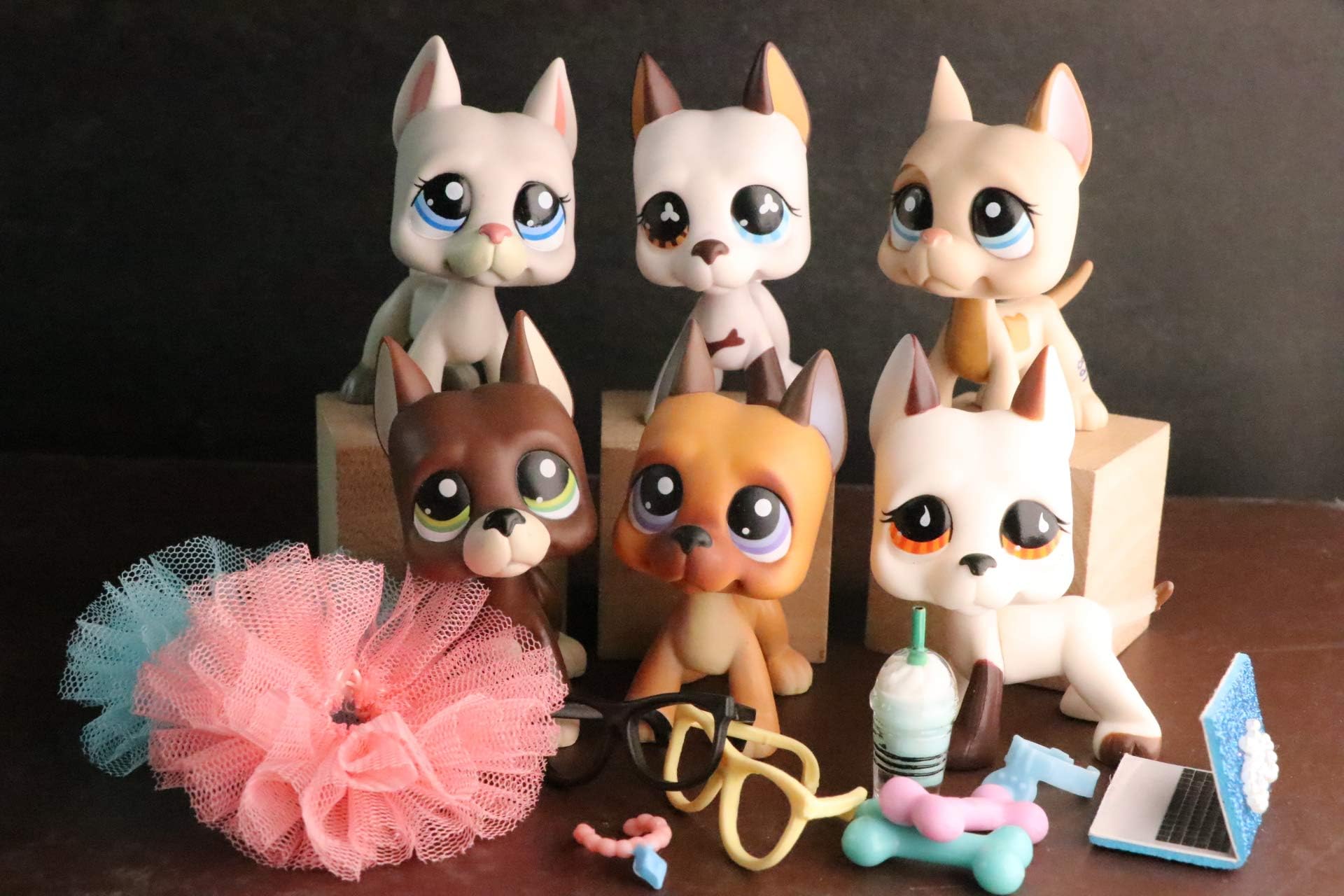 USALPS lps Great Dane 893 960 577 750 244 Old lps Figures with lps Accessories lot Kids Gift