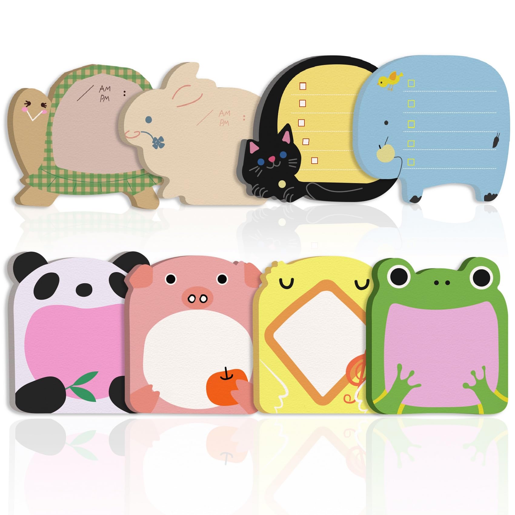 SPEPY 24 Pcs Cartoon Sticky Notes Set Stitch Party Bags, Mini Animal Notes, Stickers for Party Bags, Notebook Sticky Notes, Stitch Party Bag Fillers for Students Gifts (8 Styles)