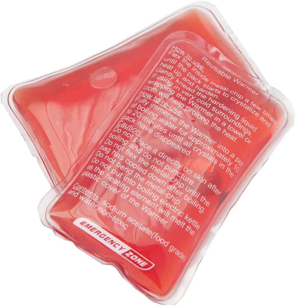 Emergency Zone ReDo Reusable Long Lasting Pocket-Sized Hand Warmers. Non-Toxic. Great for Cold Weather, Heat Therapy, Joint, Back, and Muscle Pain, Cramps, Arthritis.