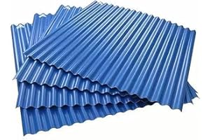 Mute Roof Sheet,Blue Polycarbonate Roofing Sheet 2.5mm 5pcs,UV Resistance Daylighting Panels,Building Roofing Material,for Ga