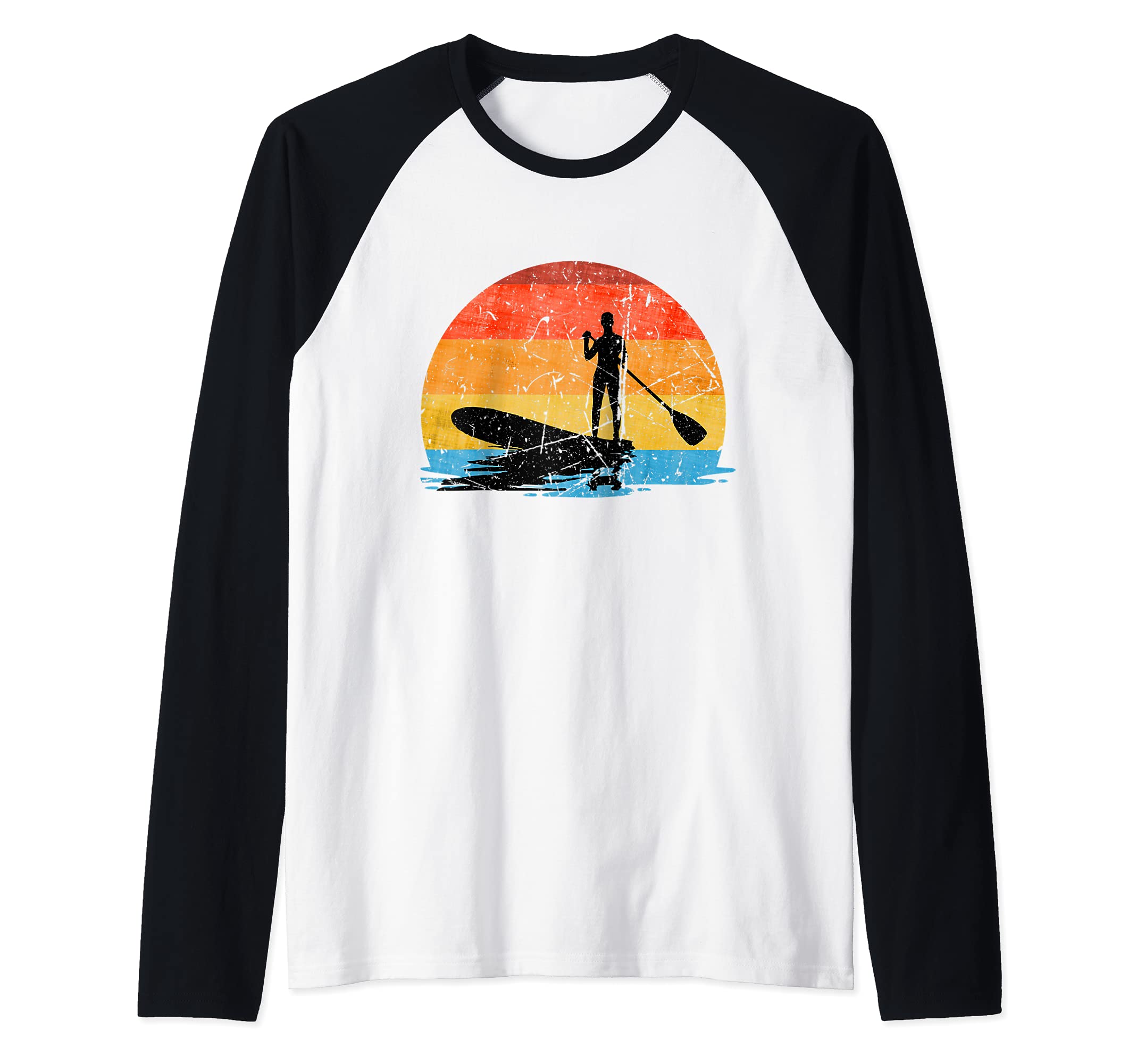 STAND UP PADDLE, PADDLING, SUP, PADDLEBOARDING, SURFER Raglan Baseball Tee