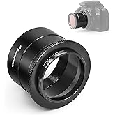 Astromania 2 Inch T2 Focal Telescope Camera Adapter Ⅱ for SLR/DSLR Cameras More Convenient with Groove Design to Simply Attach Camera to Telescope, Metal M42 T Mount Astronomy Adapter for Photography
