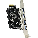 Feb Smart 4 Ports USB 3.0 Super Fast 5Gbps PCI Express(PCIe) Expansion Card for Windows XP,7,Vista,8,8.1,10 Desktop Computer-Build in Self-Powered Technology-No Need Additional Power Supply(FS-U4-Pro)
