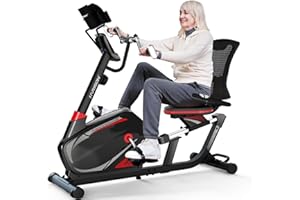 HARISON Pro Recumbent Exercise Bike 400 lbs Capacity, Semi-Commerical Magnetic Recumbent bike for Adult and Seniors, Recumbent Stationary bike for Home with Smart Bluetooth App, 2 in 1 LCD Monitor and Tablet Holder