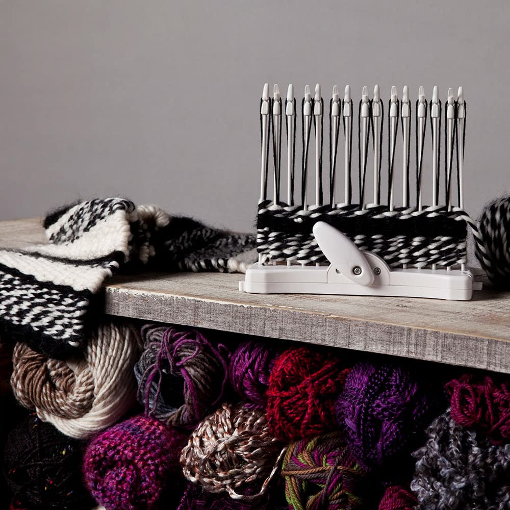 Craft Crush Weaving Loom Craft Kit - Learn to Weave Scarves, Gloves, Home Décor - Modern Design Mini Craft Kit for Teens & Adults - Easy-to-Use, Fast Weaving from The Makers of Loopdeloom, Small