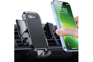 andobil 2026 Upgraded Car Phone Holder Mount for Vent, Military Sturdy Metal Clip Air Vent Phone Holder for Your Car Easy Used Cell Phone Car Mount for iPhone 17 Pro Max 15 14 13 Samsung S25 S24
