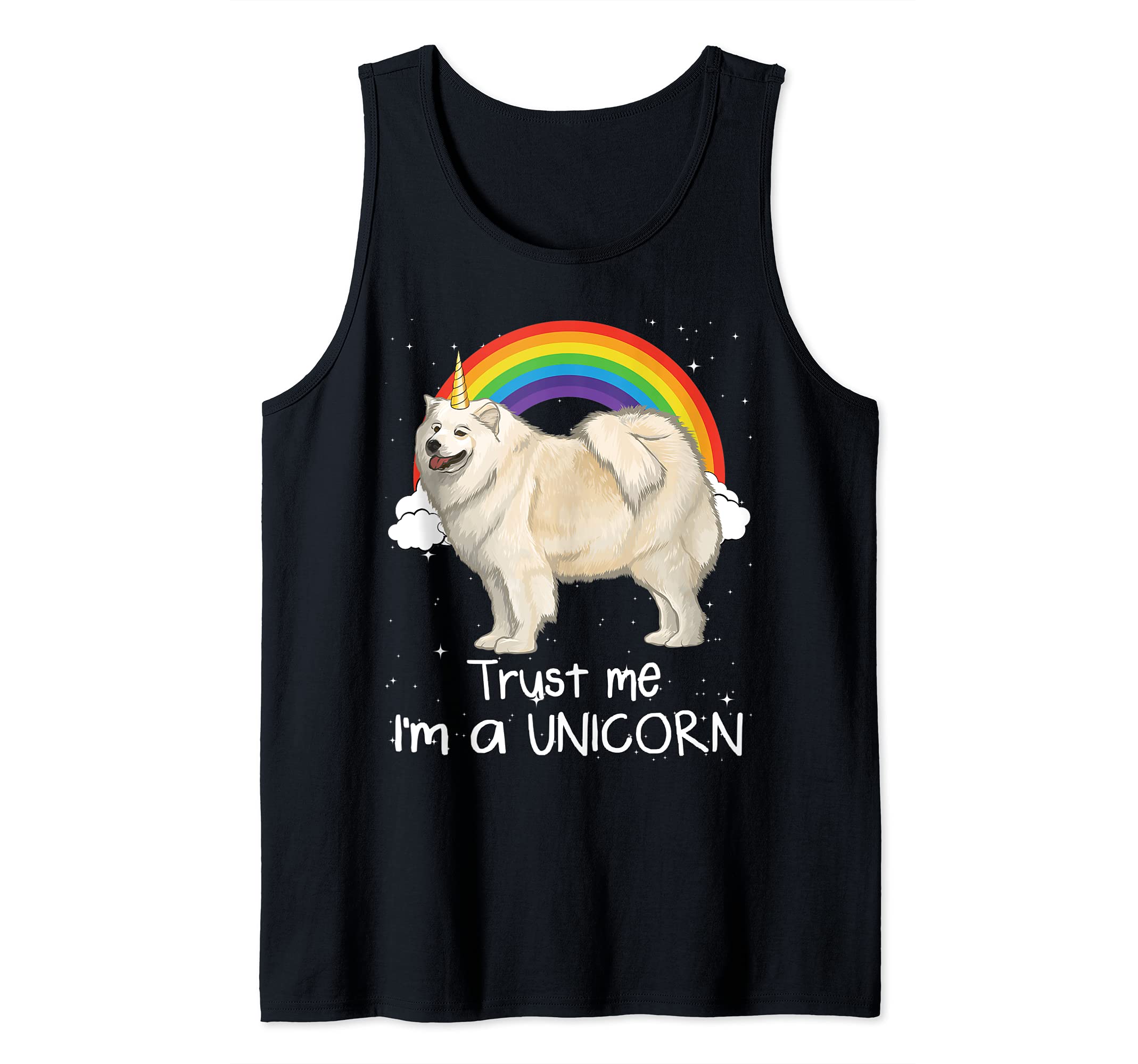 Rainbow Samoyed Trust Me I'm A Unicorn Dog Tank Top
