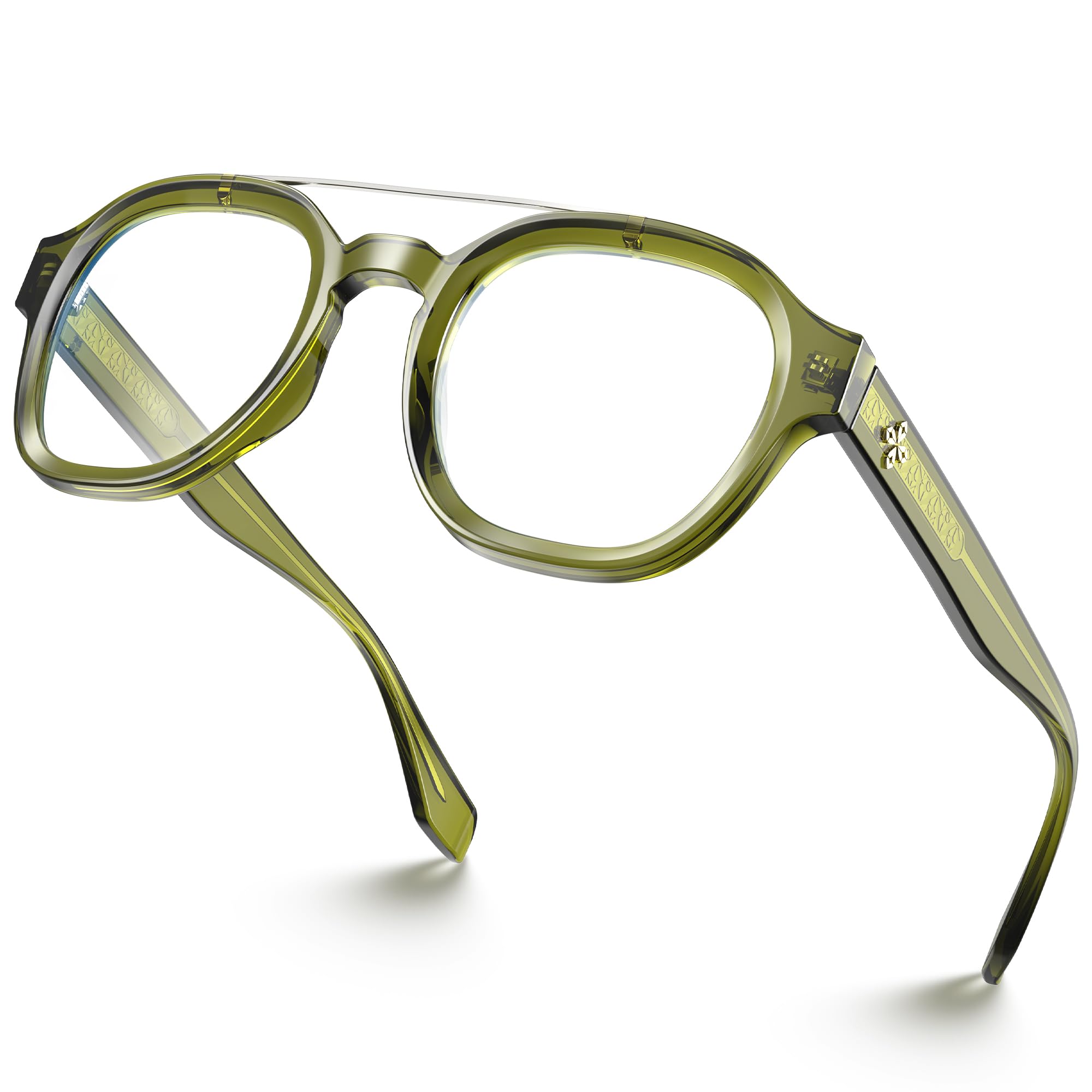 Photo 1 of VISOONE Retro Round Anti Eyestrain Metal Medium Eyewear Blue Light Blocking Glasses for Computer Gaming Women Man SANFORD