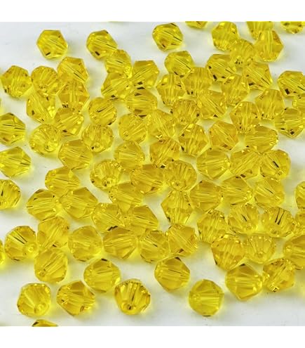 Chengmu 425-Piece 6mm Bicone Glass Beads - Green Faceted Crystal Spacers For Jewelry Making - View #8