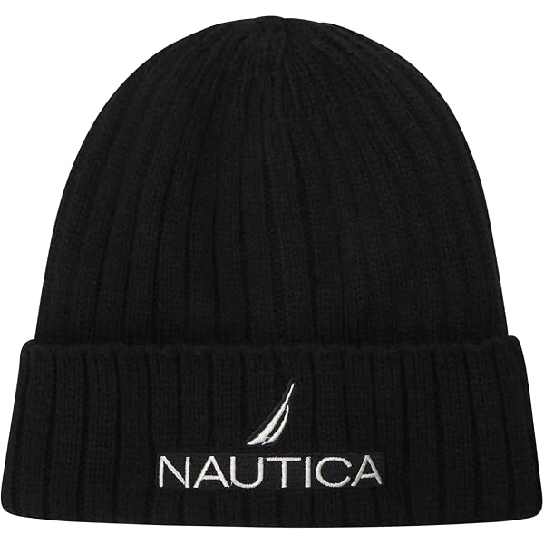 Nautica Competition Sustainably Crafted Logo Beanie,Grey Heather