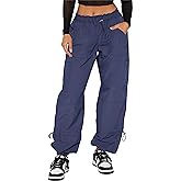 DISCIPBUSH Cargo Pants Women Baggy - Parachute Pants for Women, Rave Pants Y2K Pants, Festival Outfits for Women