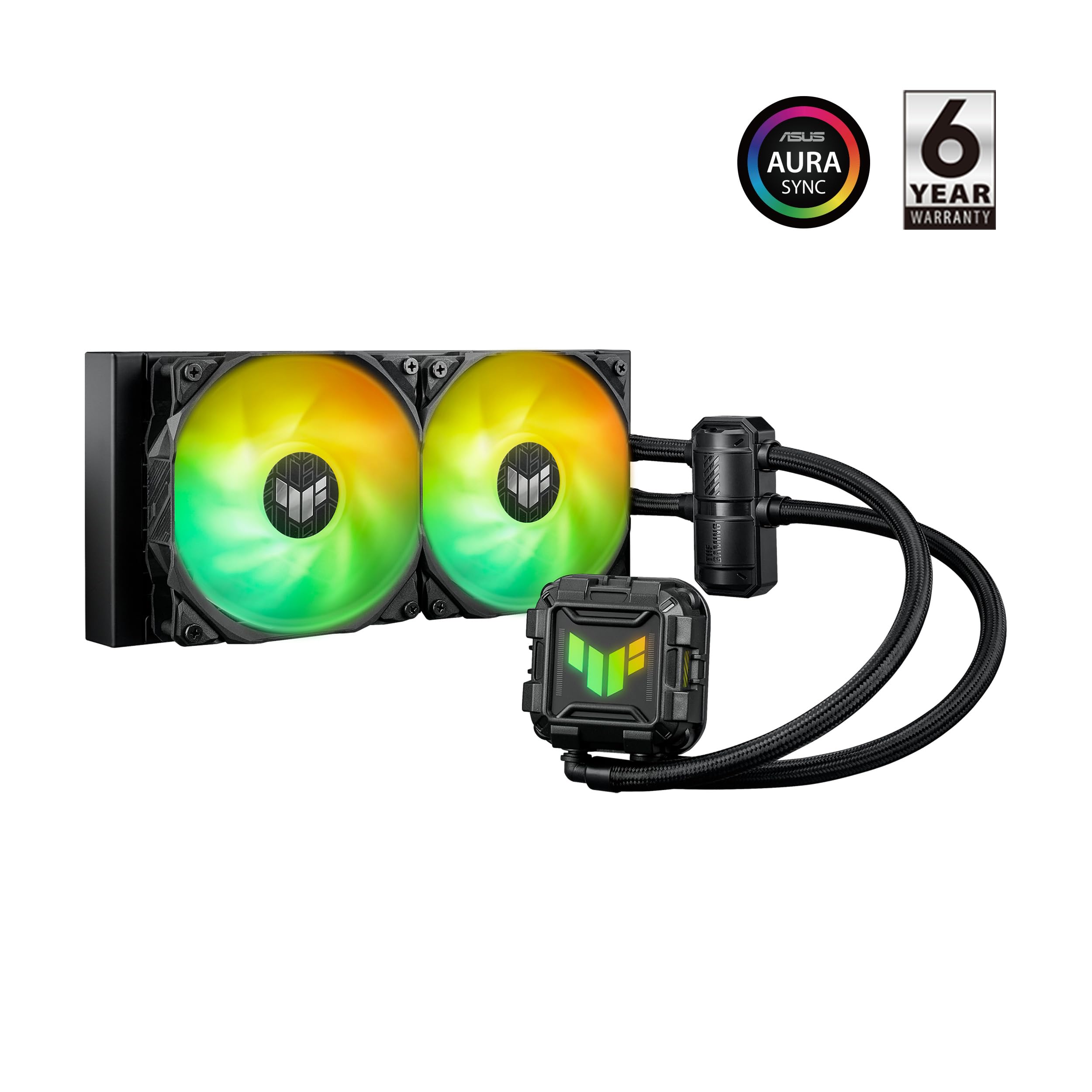 ASUS TUF Gaming LC II 240 ARGB All-in-One-Flüssig-CPU-Kühler (Aura Sync Beleuchtung, 2x TUF Gaming 120mm ARGB-Radiatorlüfter, schwarz) 6