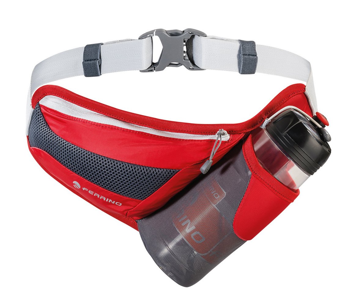 Ferrino X-Easy Unisex Waist Bag with Bottle Holder, Red, S