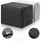 600D U Shaped Window Air Conditioner Cover for Midea U-Shaped AC, Luxiv Black Outdoor Window AC Waterproof Cover for U-Shaped Winter AC Unit with 2 Straps (Black, 20.6x12.4x13.5)