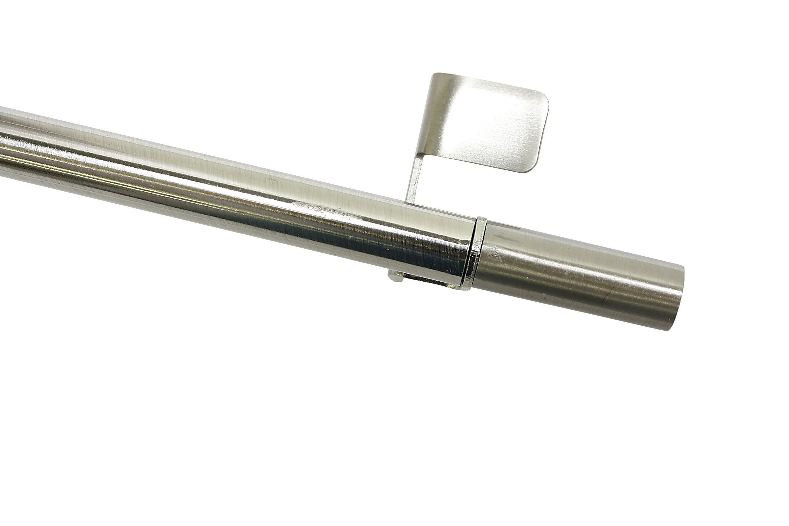 Gardinia Clamping Rod, Rotating Bar, Drill- and Screw-less Assembly, Press&Go Filigrano Cylinder, 8/10 mm Diameter, 50-80 cm Long, Metal, Stainless Steel Finish